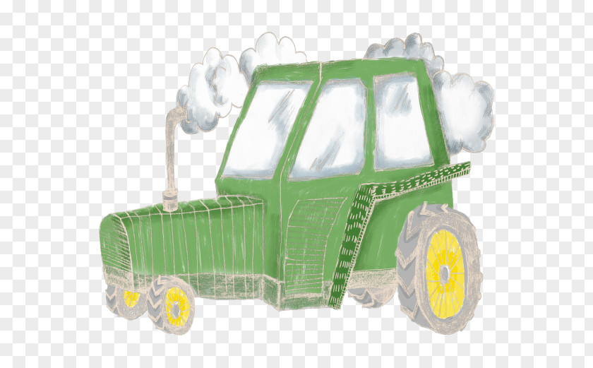 Tractor Drawing Model Car Paint Plastic Motor Vehicle Colora PNG
