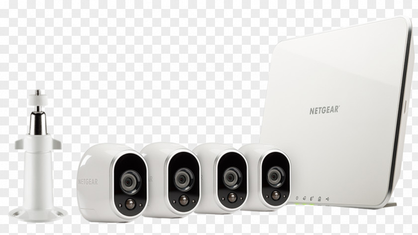 Video Server + Camera(s)WirelessIEEE 802.11n2.4 GHz 5 Cameras Closed-circuit Television Wireless Security CameraCamera Netgear Arlo Technologies Pro VMS4530 PNG