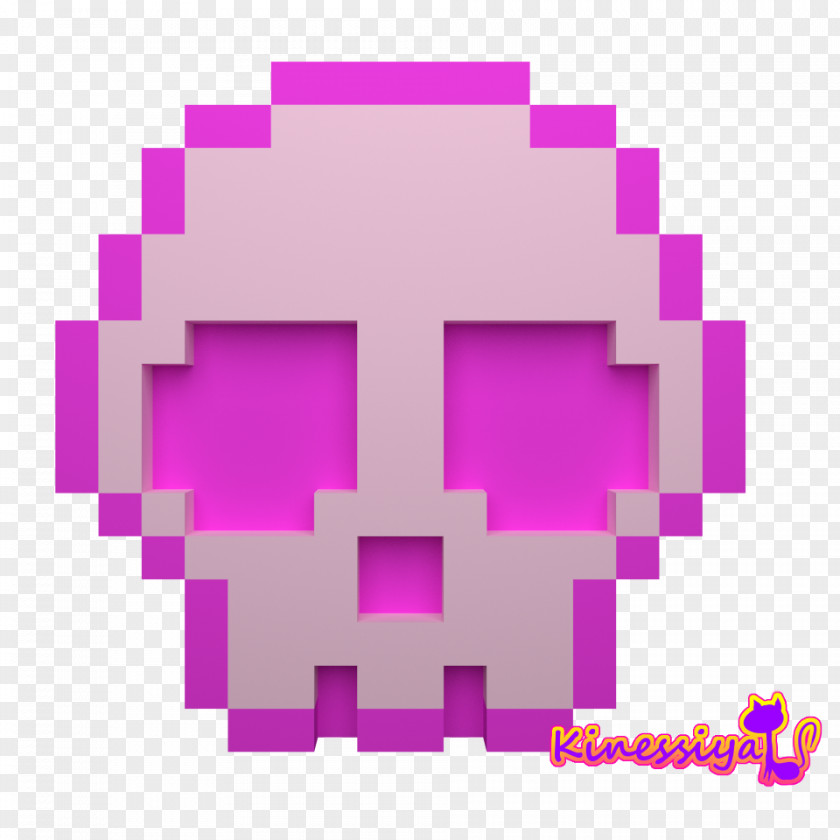 Skull 3d Pixel Art DeviantArt PNG