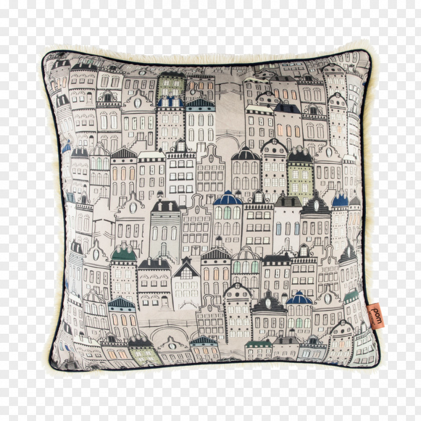 Pillow Throw Pillows Cushion POM Amsterdam Canalhouses PNG