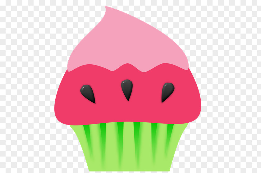 Watermelon Cupcake Petit Four Frosting & Icing Clip Art PNG