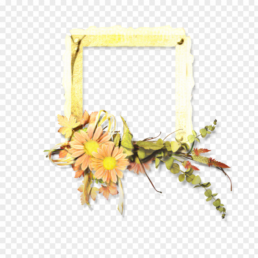 Floral Design Picture Frames Yellow Petal PNG