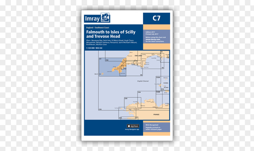 Map Imray Chart C6: Salcombe To Lizard Point Nautical Admiralty Thames Estuary PNG