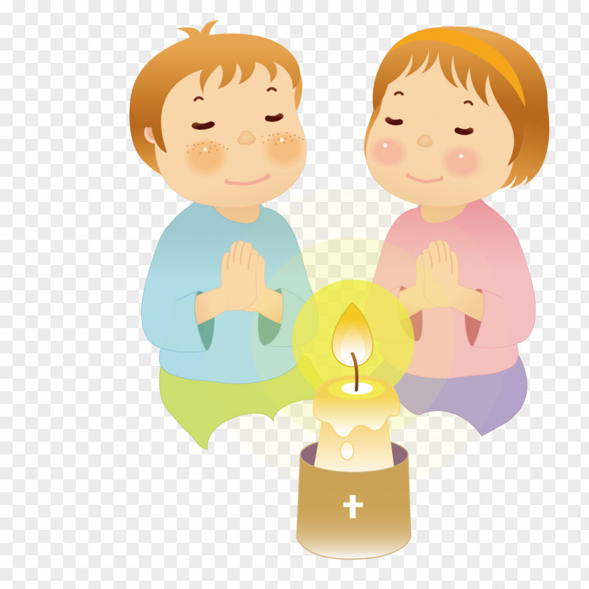 Men And Women Praying In Front Of The Lamp Prayer Kneeling Clip Art PNG