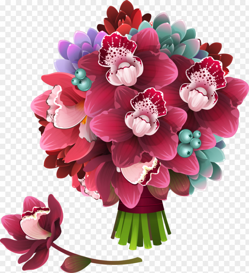 A Bouquet Of Flowers Vector Flower Floral Design PNG