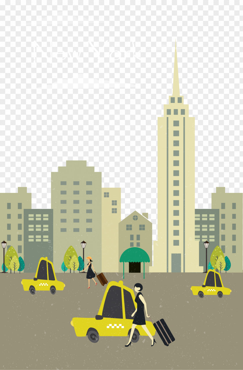 Living Taxi Euclidean Vector Drawing PNG