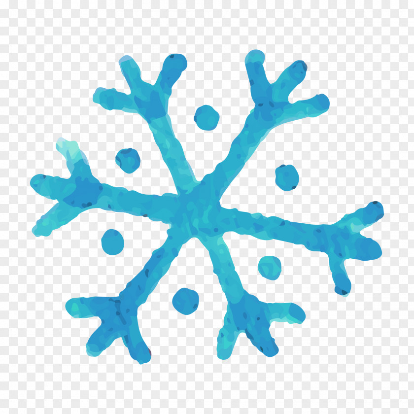 Blue Simple Winter Snow Effect Elements Illustration PNG