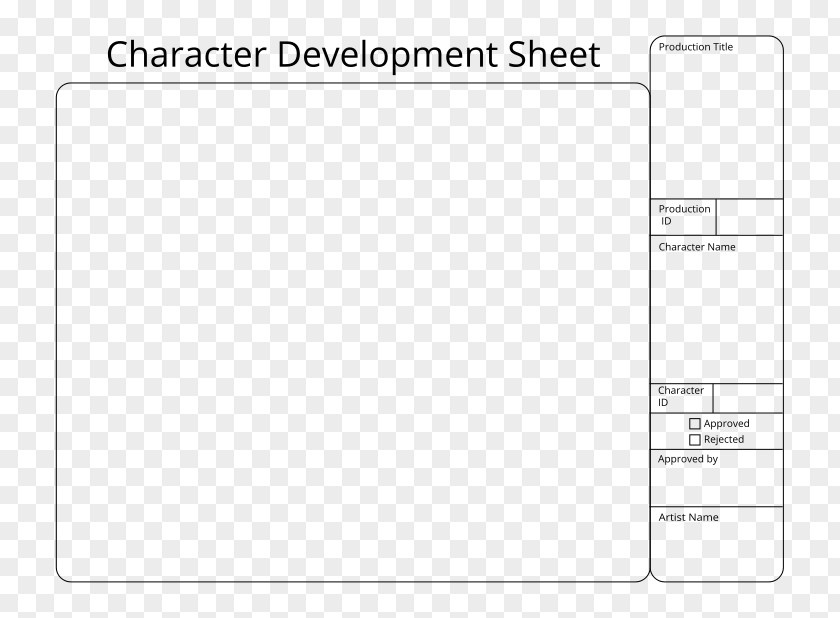 Character Design Templates Document White Line PNG