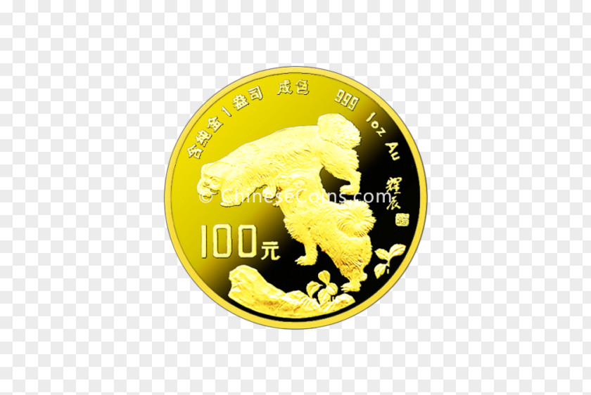 Chinese Dog Coin Gold Font PNG