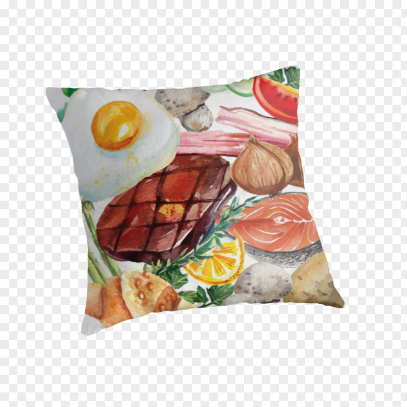 Hand Painted Food Throw Pillows Cushion Blank Recipe Book: Wholesome PNG