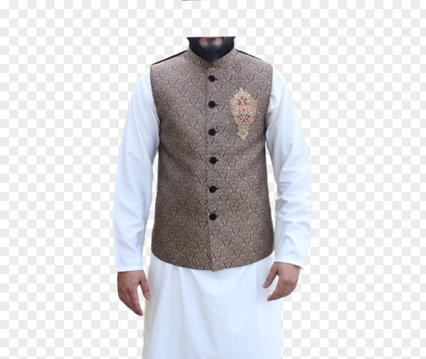 Suit Outerwear Waistcoat Jamawar Maroon Beige PNG