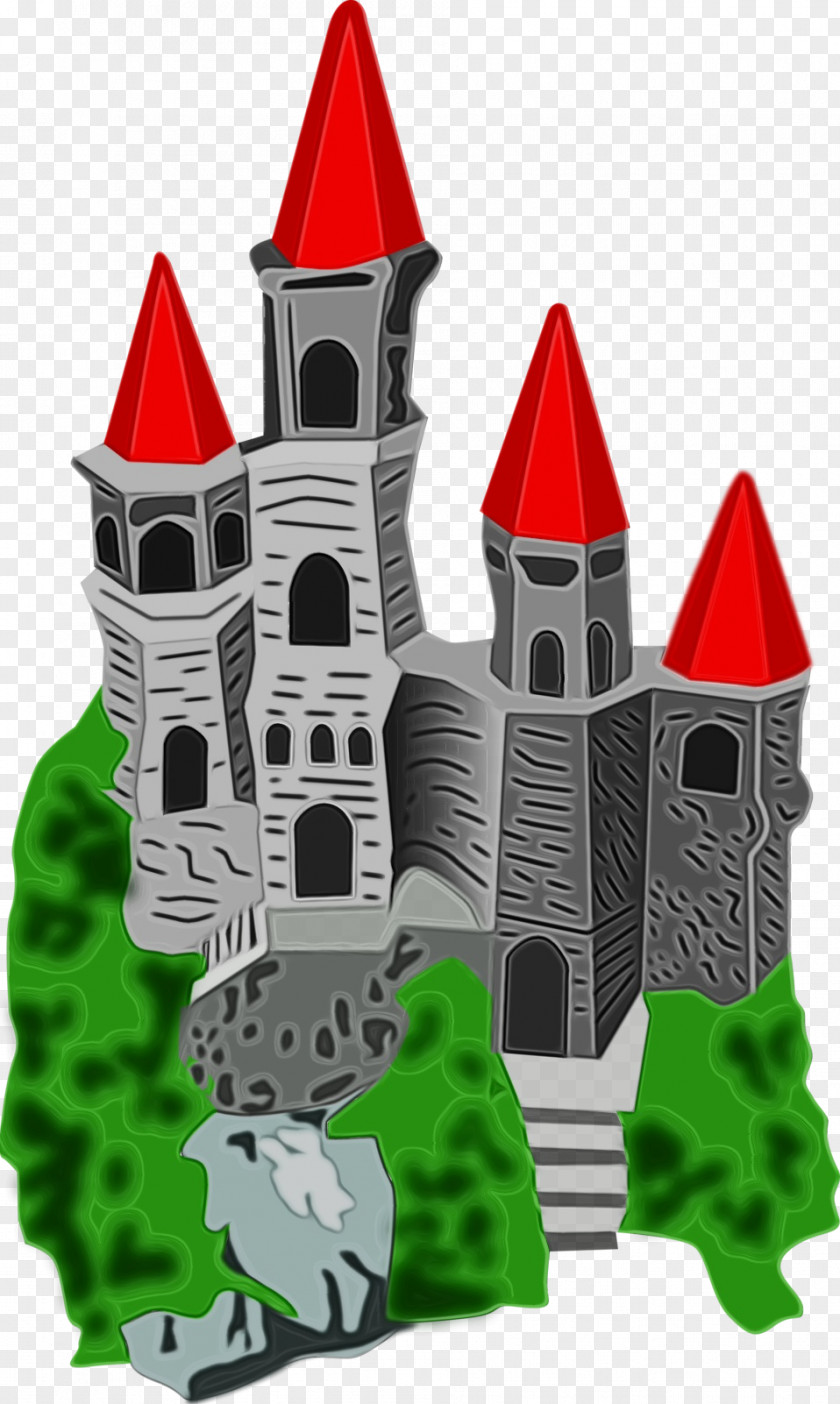 Building Real Estate Landmark Green Castle Tower Turret PNG