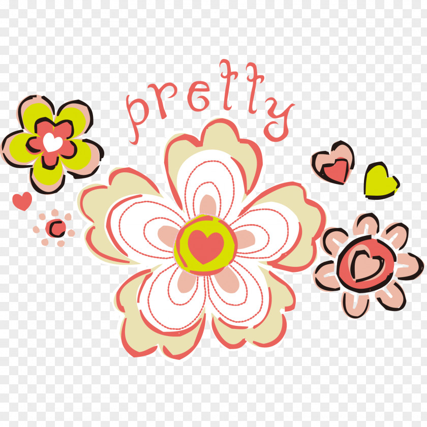 Hand-painted Flowers Small Fresh Material PNG