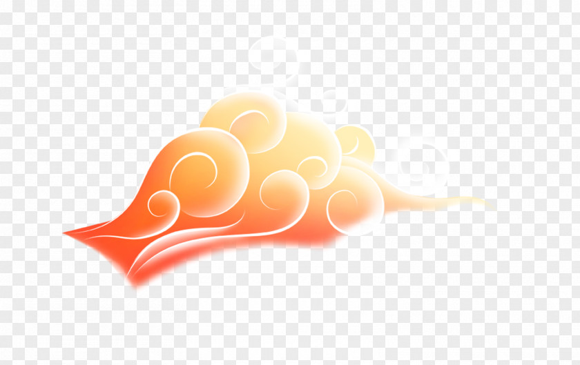 Orange Somersault Cloud Wallpaper PNG