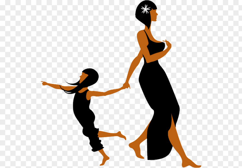 Silhouette Daughter Mother Clip Art PNG