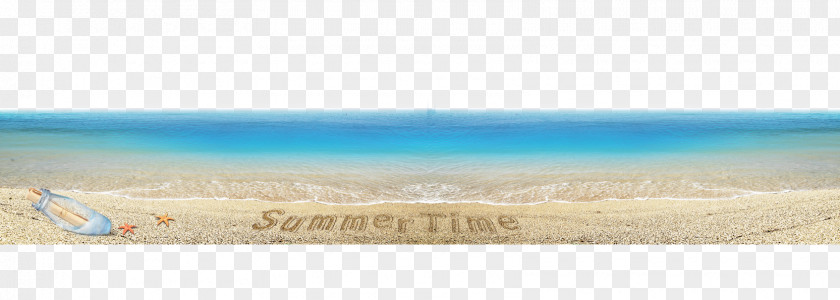 Summer Sand Blue Sea Background Water Resources Brand Sky Font PNG
