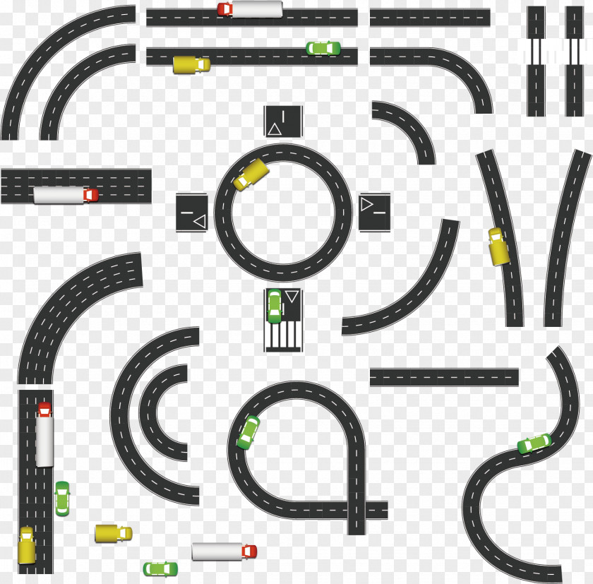 Vector Curve Road Design Euclidean PNG