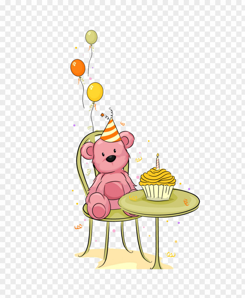 Bear Birthday Happiness Wish Greeting Friendship PNG