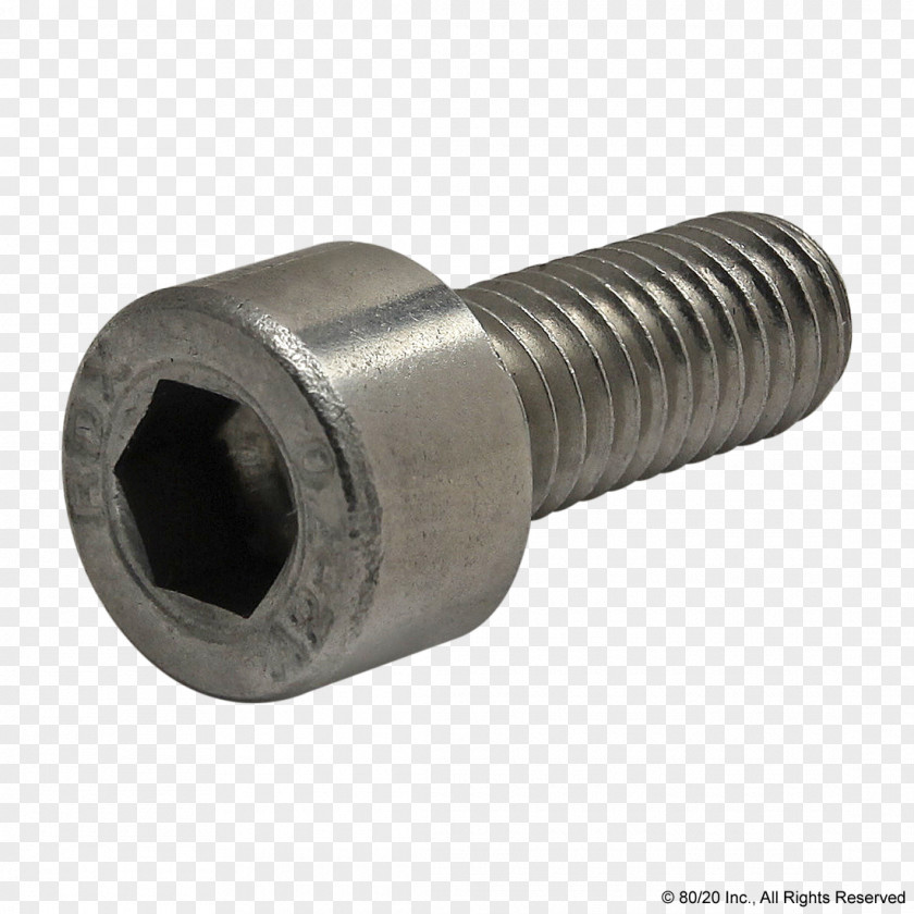 Screw Fastener Nut ISO Metric Thread Cylinder PNG