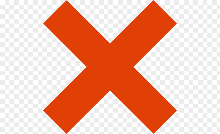 X Mark Red PNG