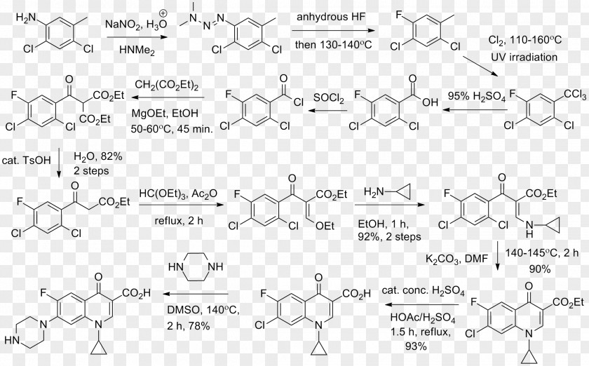 Drug Ciprofloxacin Fluoroquinolone Antibiotics Pharmaceutical Interaction PNG