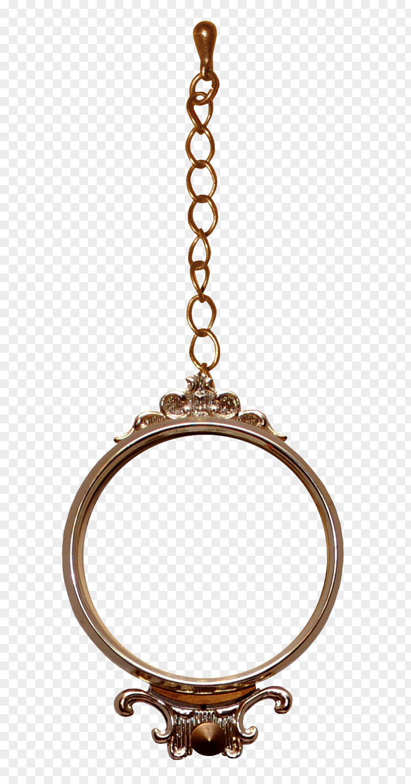 Gold Charms & Pendants Ring Necklace PNG