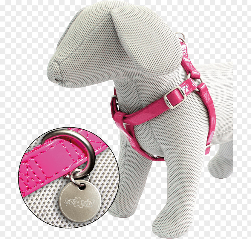Dog Leash Harnais Pink Leather PNG
