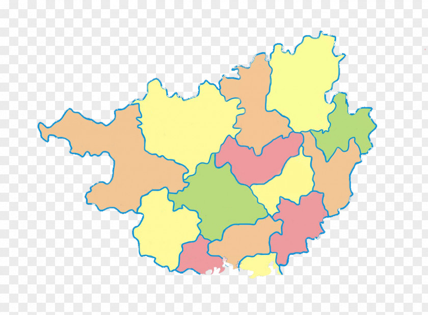 Guangxi Map PNG , Blank color map of clipart PNG