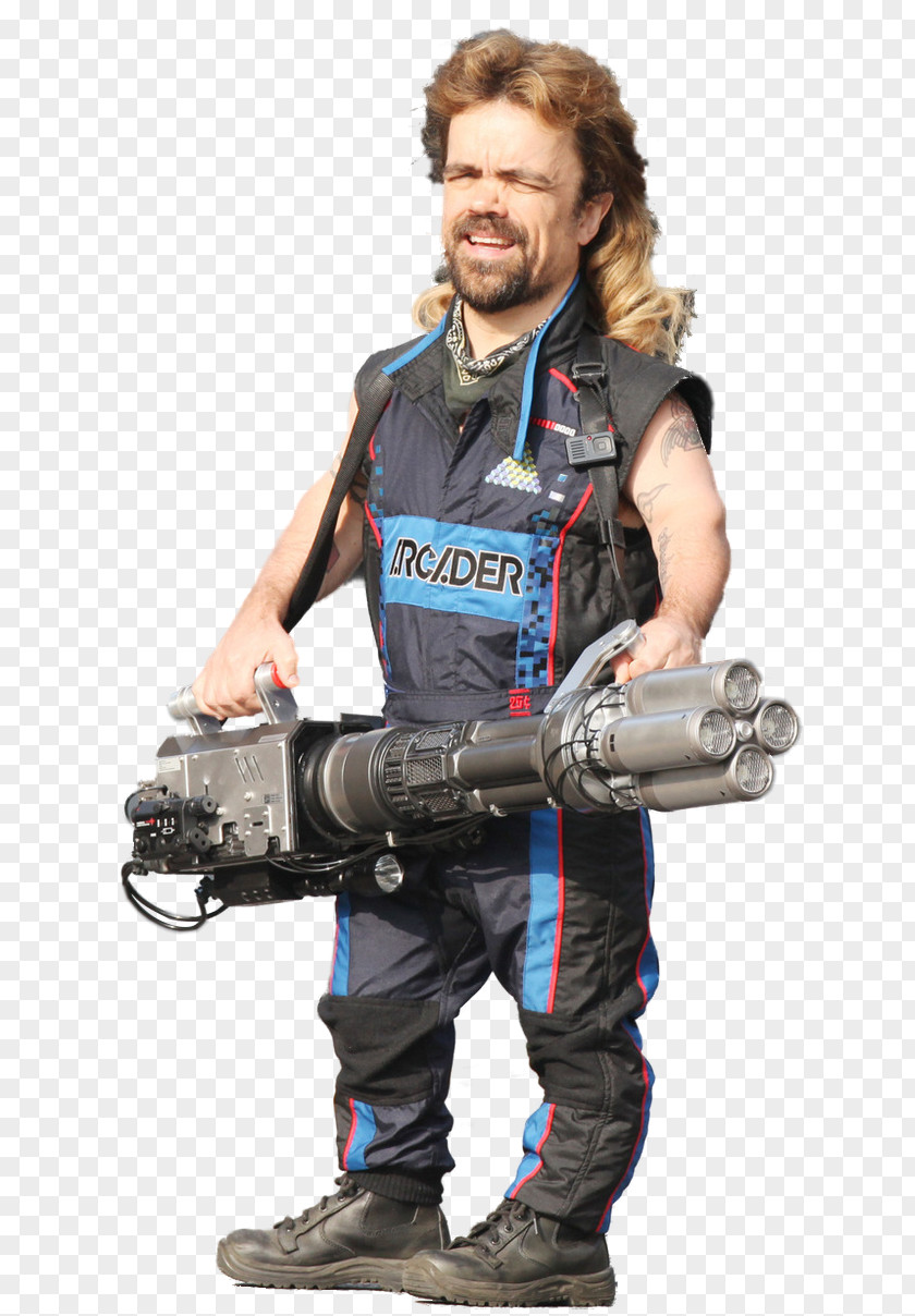 Peter Dinklage Pixels Minigun Mullet Midget PNG