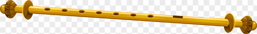 Vector Hand Painted Gold Flute DIY Store PNG