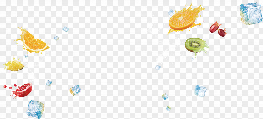 Beautiful Exquisite Fruit Floating Ice Auglis PNG