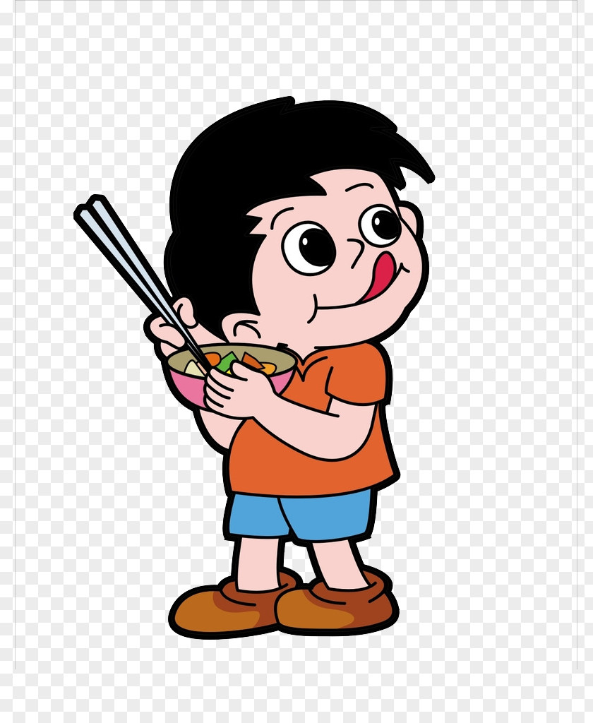 Cartoon Child To Eat Material Eating Illustration PNG