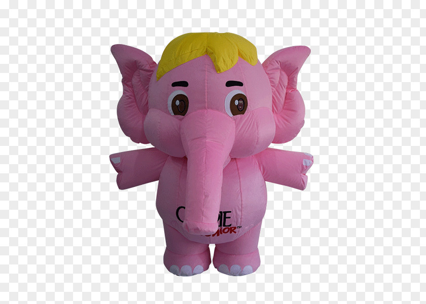 Elephant Mascot Stuffed Animals & Cuddly Toys Pink M Plush PNG