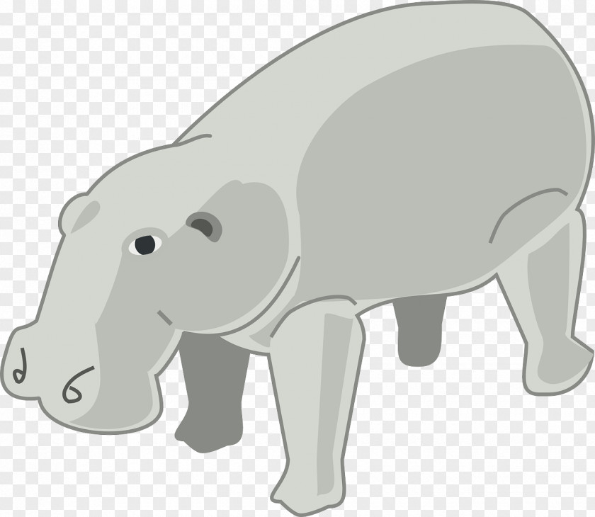 Grey Hippo Hippopotamus Rhinoceros Lion Clip Art PNG