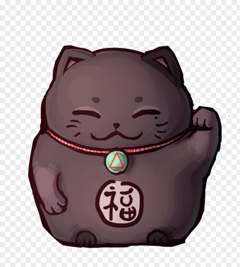 Maneki Neko Cat Purple Animal PNG