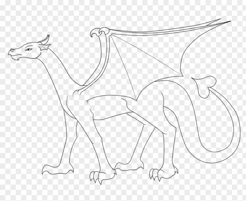 Dragon Line Art Canidae Drawing Dog PNG