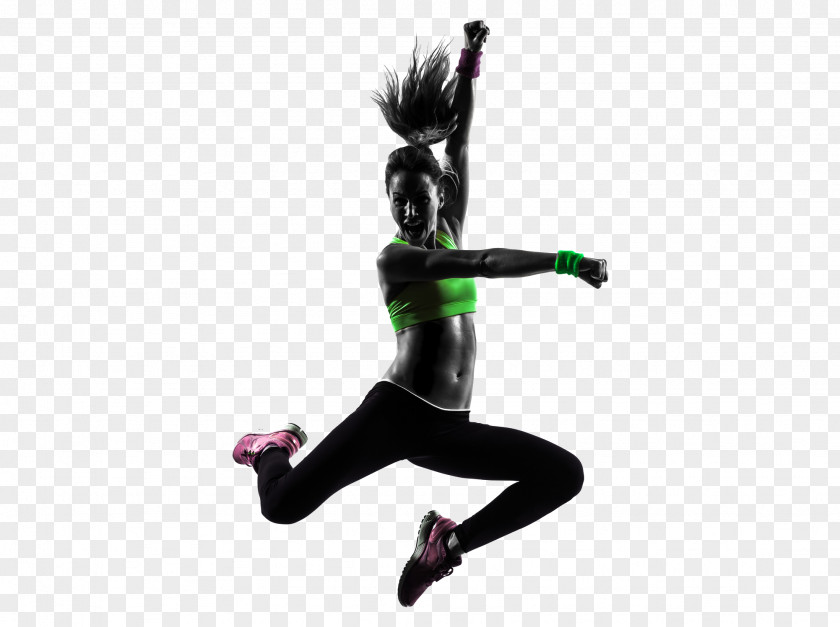 Silhouette Zumba Dance Exercise PNG