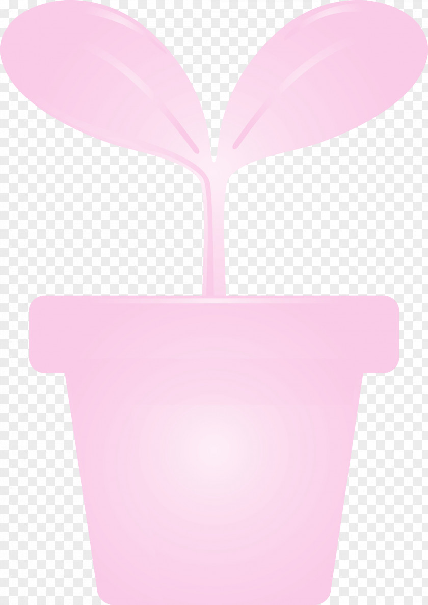 Pink Heart Flowerpot PNG