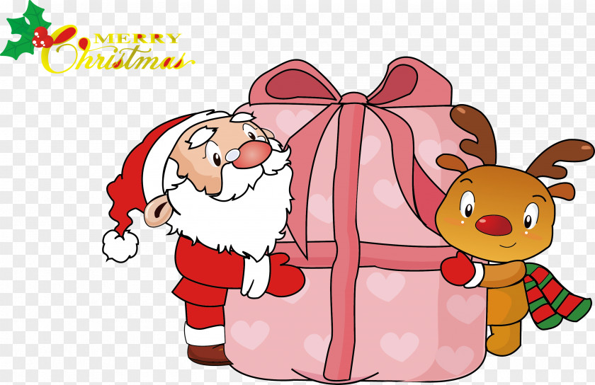 Santa Claus Cartoon Vector Files Christmas Tree PNG