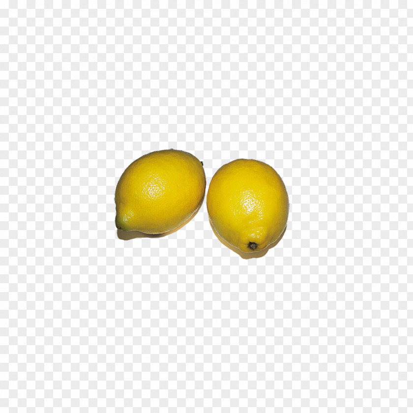 Two Yellow Lemons Lemon Fruit PNG