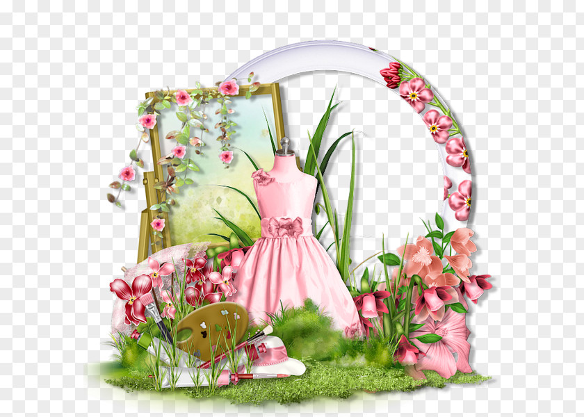 Cadre Floral Centerblog Design Image Dress PNG