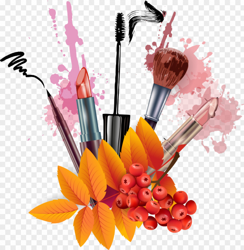 Makeup Supplies Vector Poster Cosmetics PNG