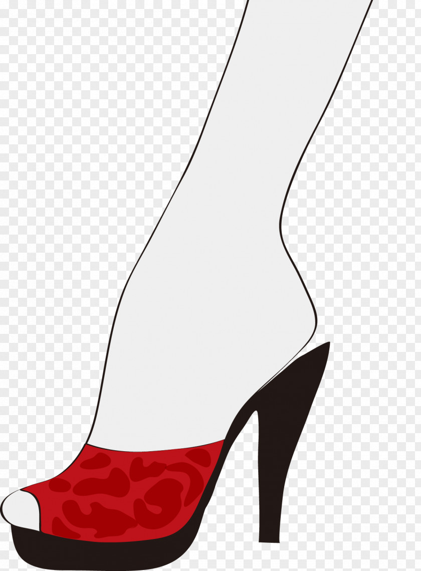 Red High Heels Feet High-heeled Footwear Shoe PNG