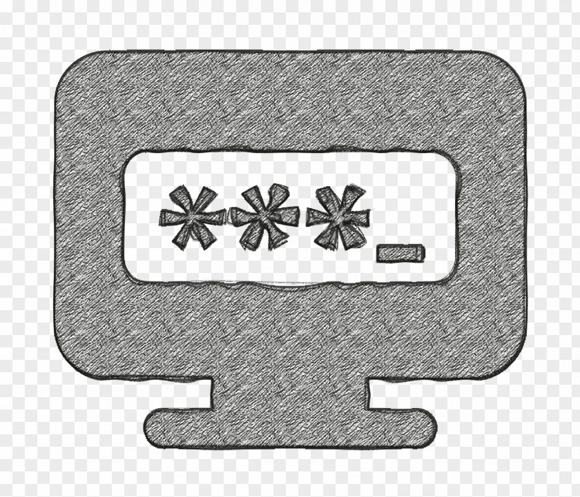 Security Systems Icon Password Protection Symbol On Monitor Screen PNG