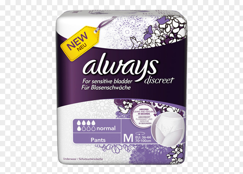 Diaper Always Incontinence Pad TENA Sanitary Napkin PNG