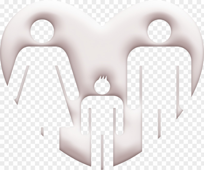 Family Icons Icon Father And Mother With Their Son In A Heart Symbol Of Familiar Love PNG