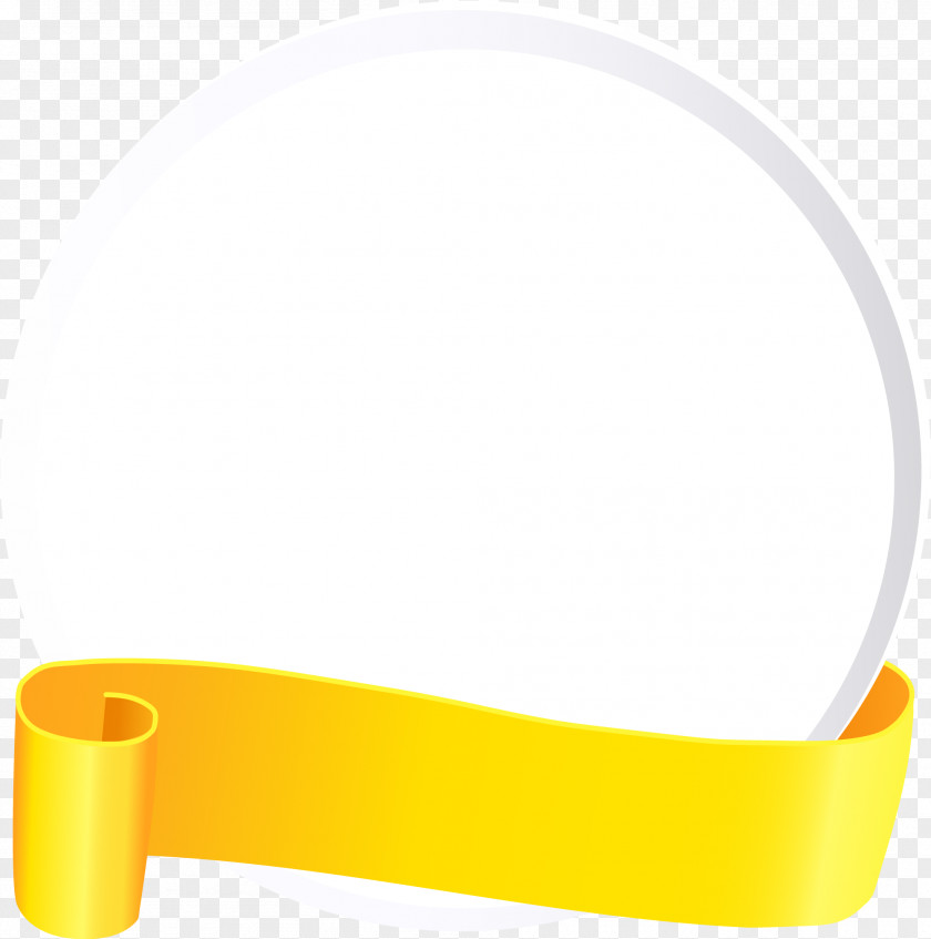 Hand Painted Yellow Ribbon Circle PNG