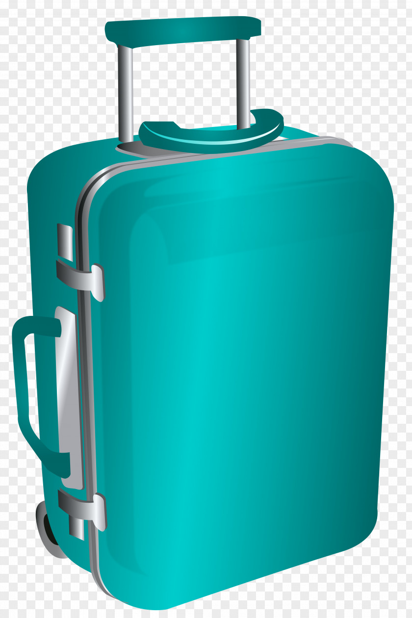 Blue Trolley Travel Bag Clipart Image Suitcase Baggage Clip Art PNG
