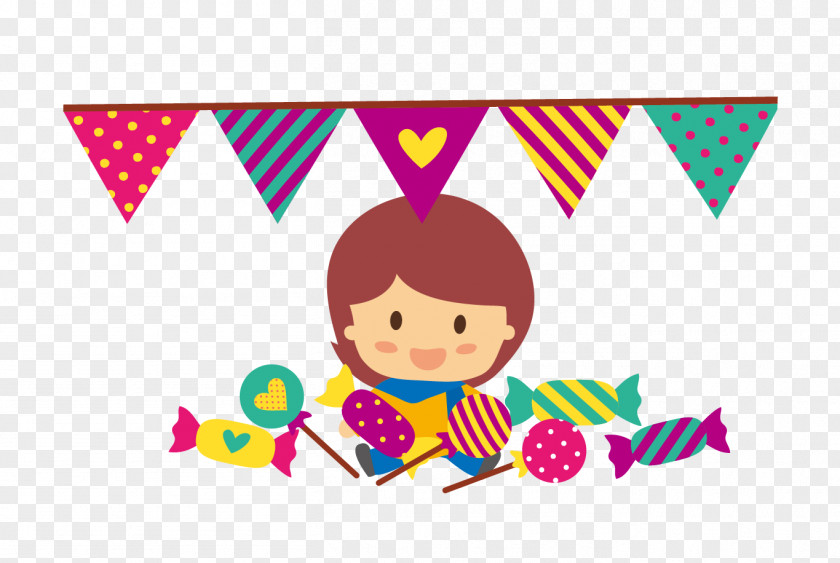 Cute Kids Birthday Candy Child PNG