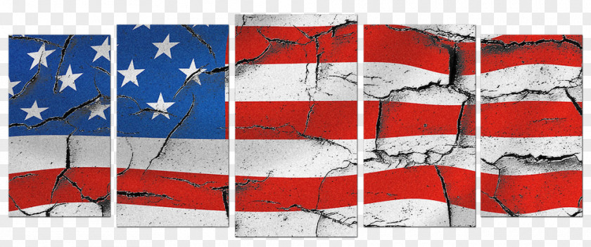 Distressed American Flag Canvas Work Of Art Panel Painting Independence Day PNG